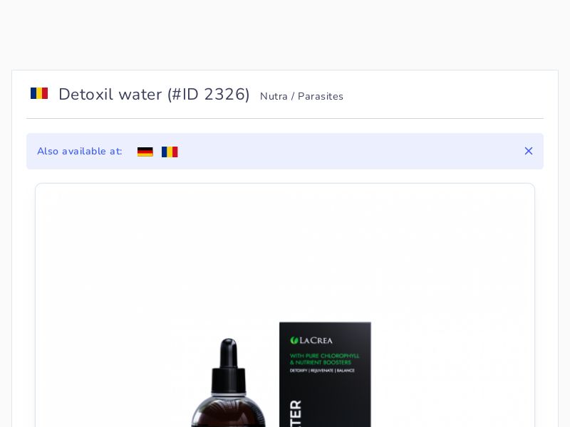 Detoxil water