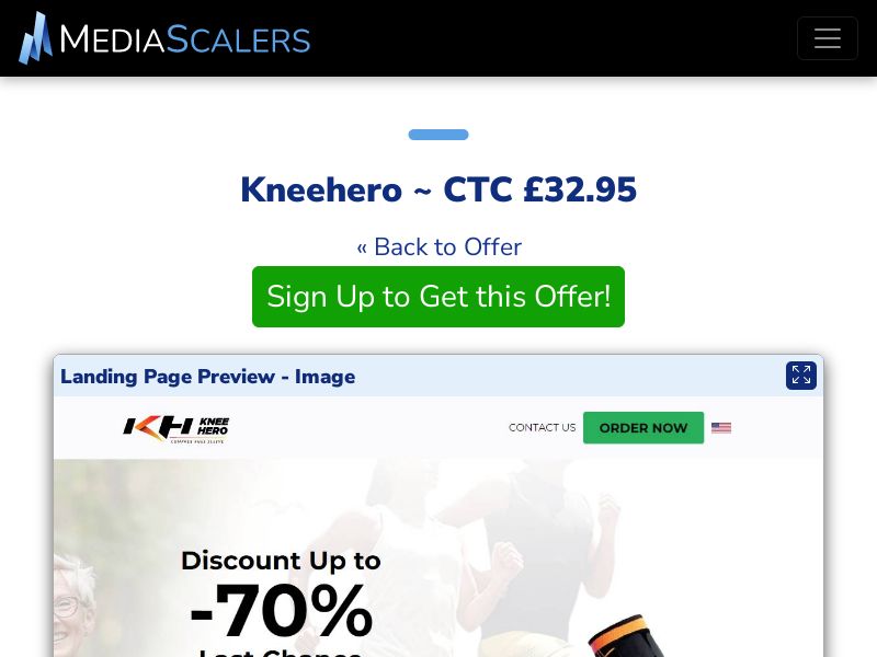 Kneehero ~ CTC £32.95 {+Advertorial, DTC, Alt-Landers} (Event Tracking) [UK]