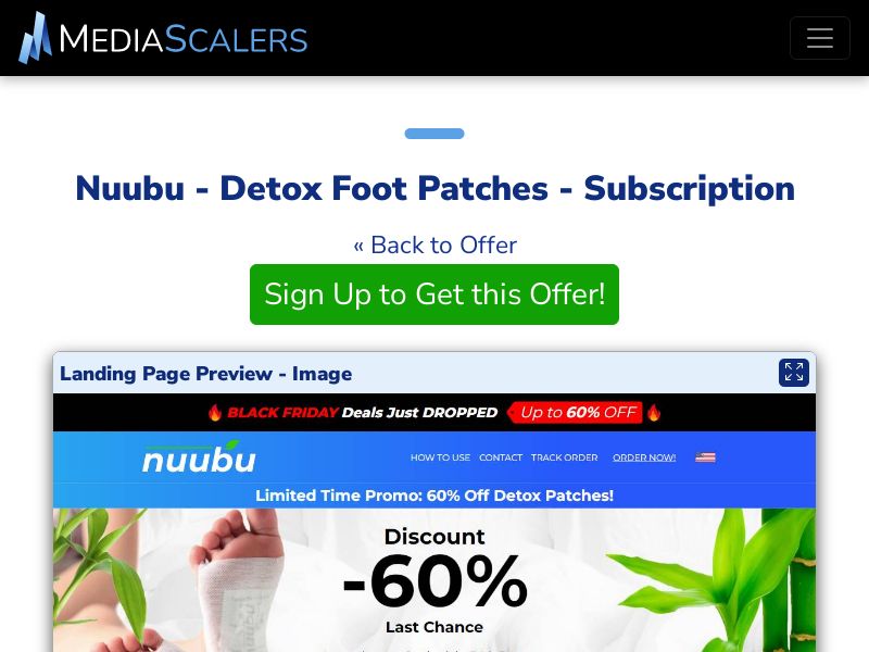 Nuubu - Detox Foot Patches - Subscription {+Advertorial, DTC, Multi-Lang} (Event Tracking) [US, DE, CA, AU, UK, FR, IL, +43 More]