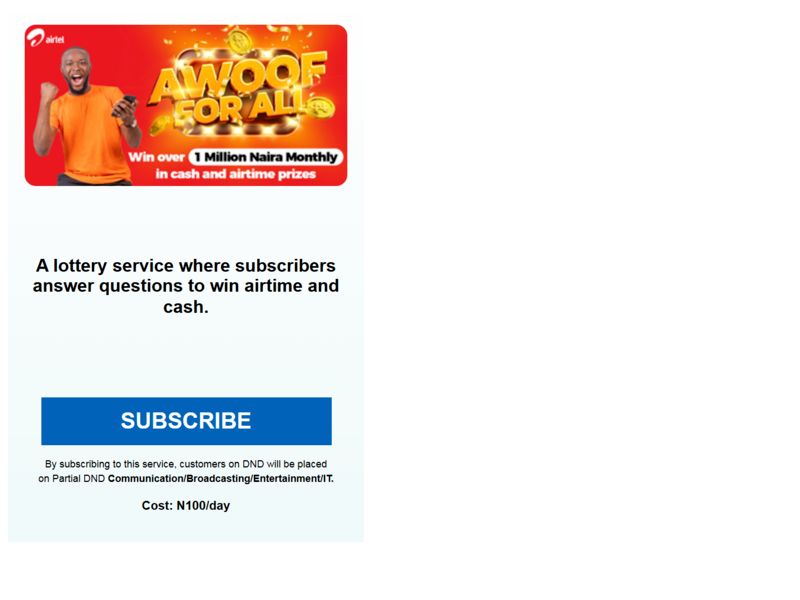 Awoof for Airtel