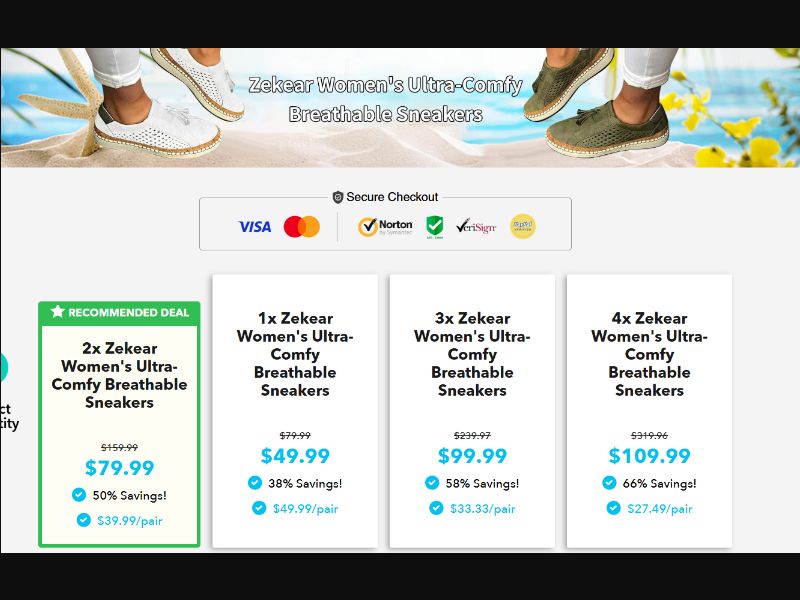 [WEB+MOB] Zekear Womens Ultra-Comfy Breathable - CTC $49.99 /US/CA/AU CPS