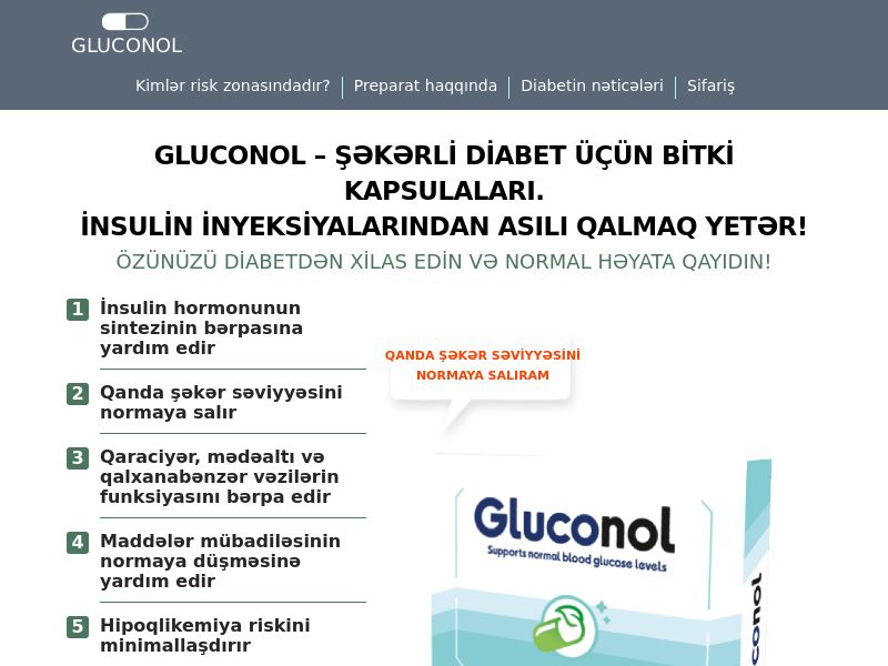 Gluconol 39 AZN - SUGAR CONTROL SUPPLEMENT