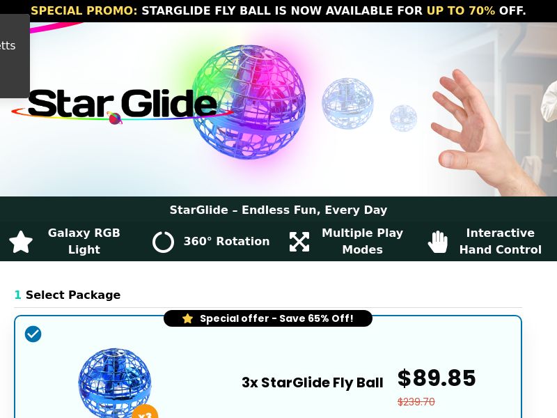 ! NEW OFFER - StarGlide Fly Ball - DTC [MULTI-GEO] (Social,Banner,Native,Push,SEO,Search,Brand Bidding) - CPA 