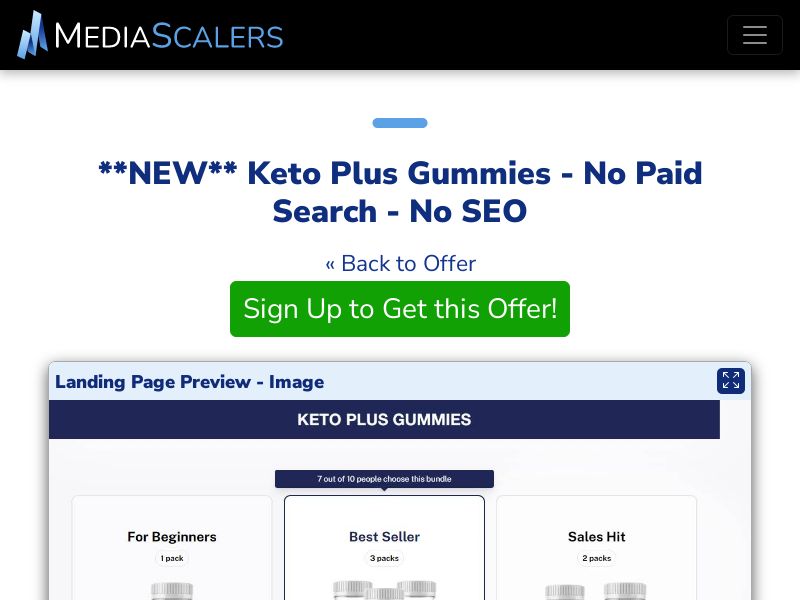 Keto Plus Gummies - No Paid Search - No SEO {+DTC} [UK]