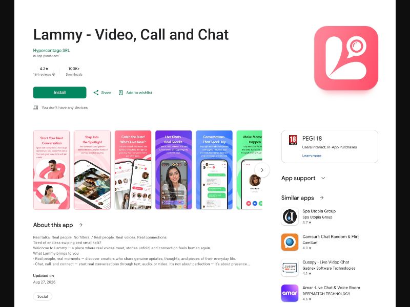 Lammy Social App Android CPI [AE, KW, OM, QA, SA]