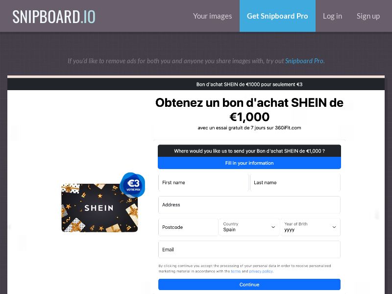 360Fit - SHEIN Voucher FR - CC Submit