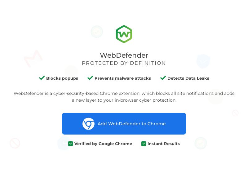 US - WebDefender - Desktop Chrome Extension_CPA Sale