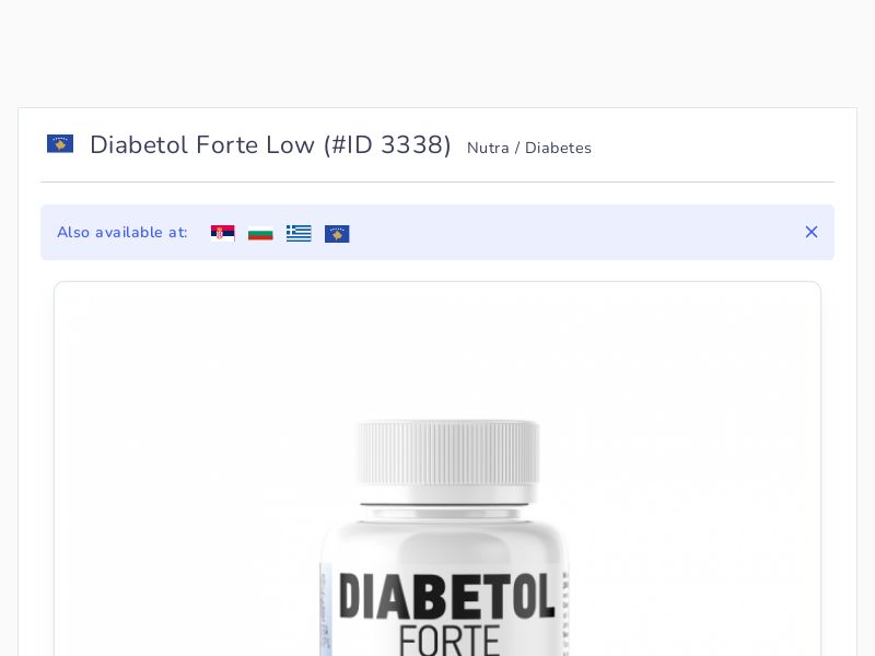 Diabetol Forte Low