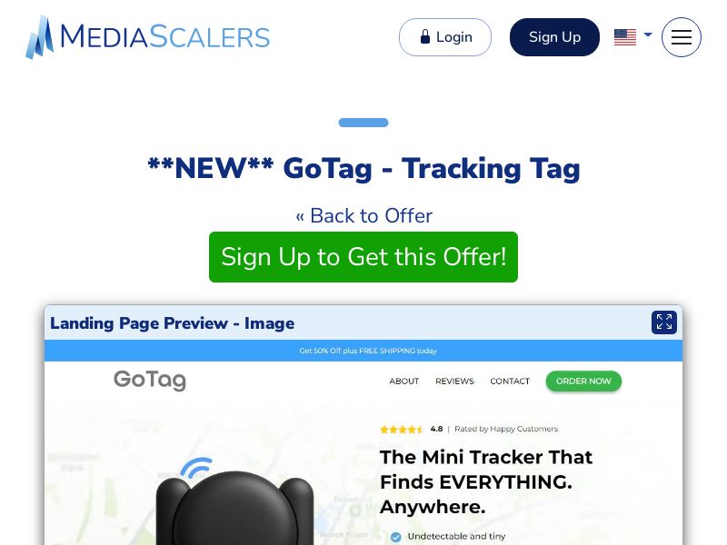 GoTag - Tracking Tag {+Advertorial, DTC, Alt-Landers} [US, DE, CA, AU, UK, IL, ZA, +102 More]