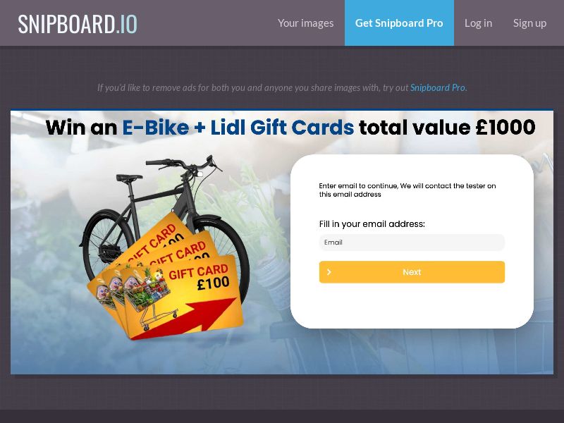 YouSweeps - e-Bike + Lidl UK - SOI