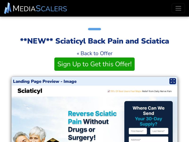 Sciaticyl Back Pain and Sciatica {+Advertorial} [US, CA]