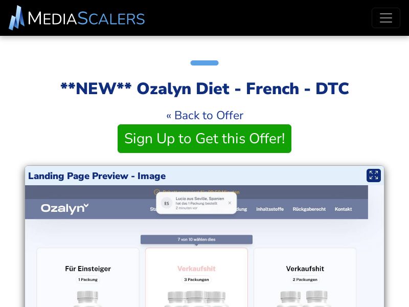 Ozalyn Diet - French - DTC (Event Tracking) [FR, BE]