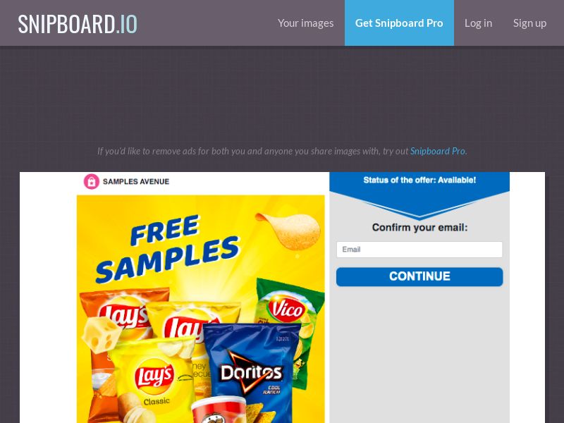 Samples Avenue - Chips Samples Lays Doritos Pringles US - SOI