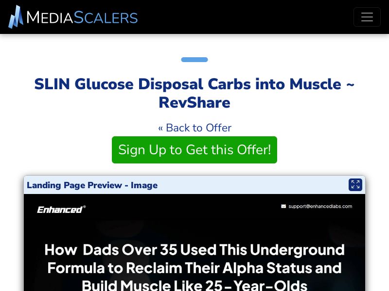 SLIN Glucose Disposal Carbs into Muscle ~ RevShare [US]
