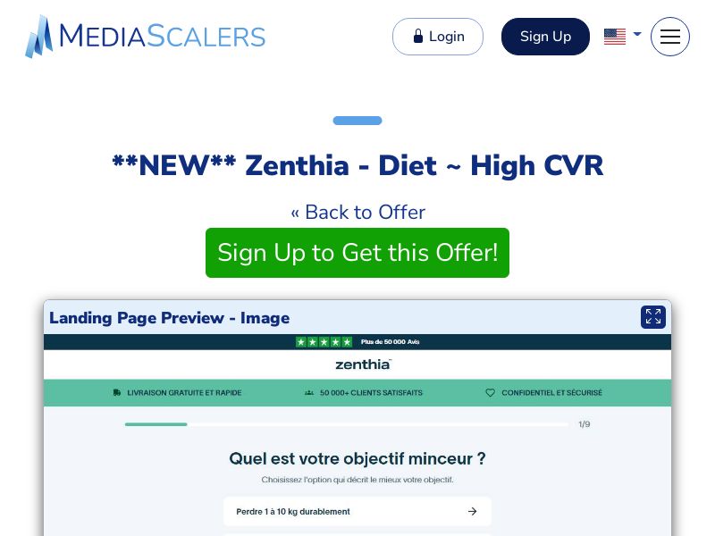 Zenthia - Diet ~ High CVR {+Quiz, DTC} [FR, CH, BE]