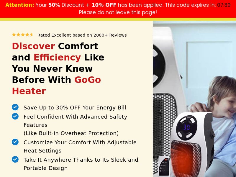 GoGo Portable Heater SS - US