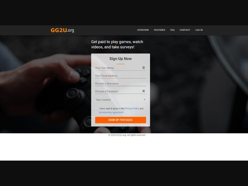 GG2U - Get Paid to Play Games - CA,UK,US