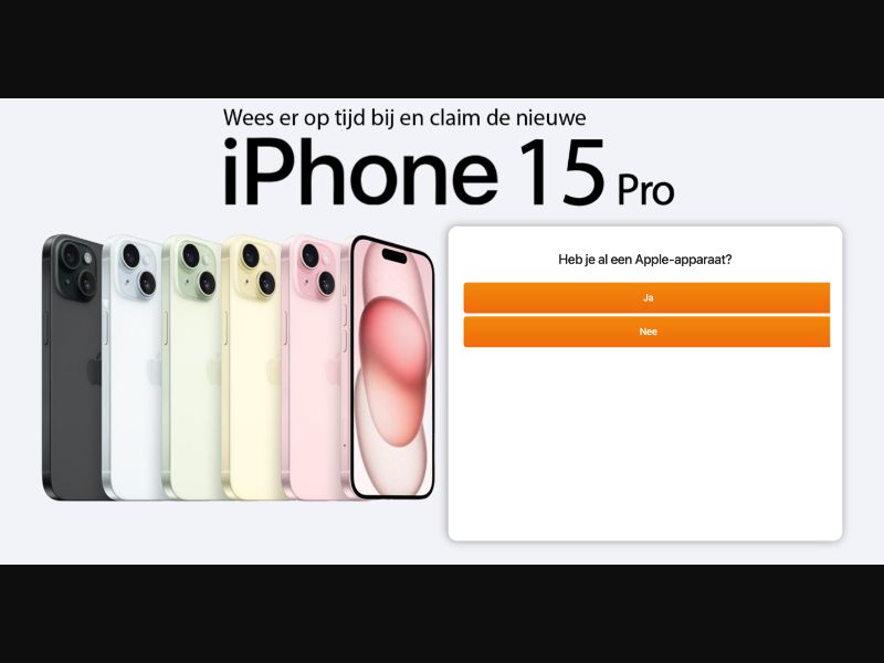 NL - Quiztionnaire - iPhone15 € - - (CPL)