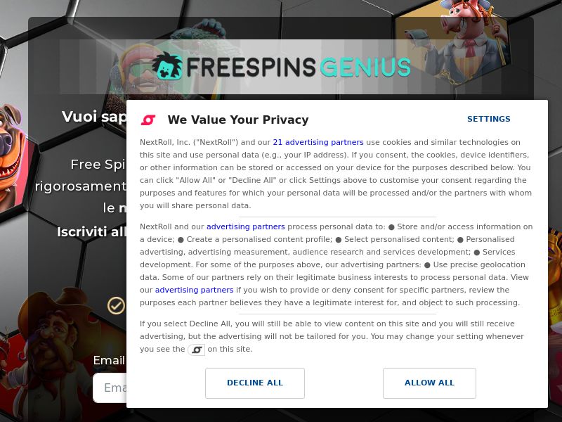 Free Spins Genius - EXCLUSIVE CPL [IT]