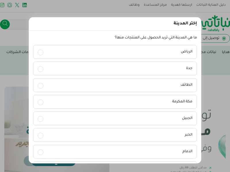 Nabataty.com Ecommerce CPA - Saudi Arabia (Coupon Redemption)