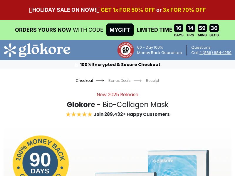 Glokore Bio Collagen Mask SS - US