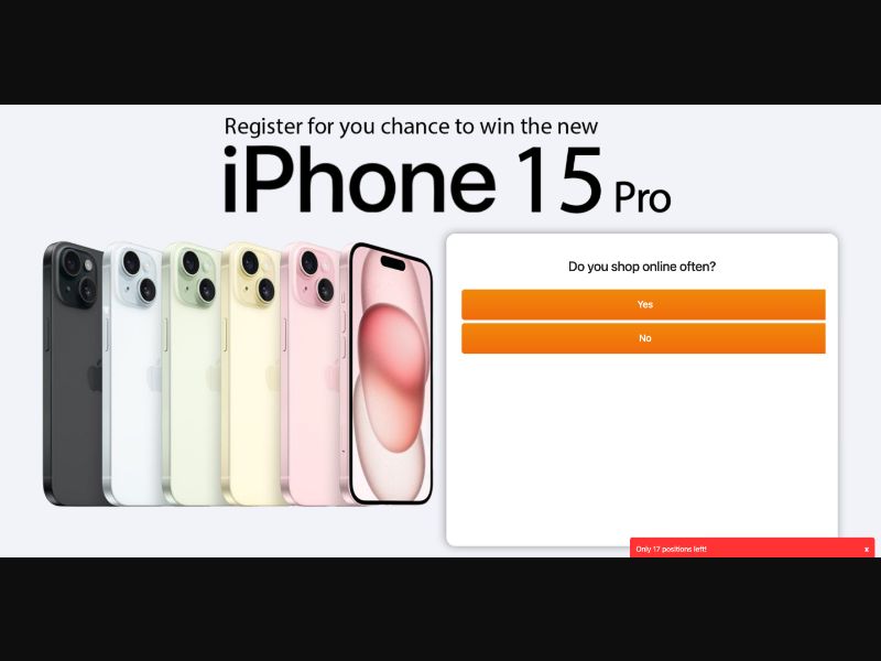 NZ - Quiztionnaire - iPhone15 - (CPL)