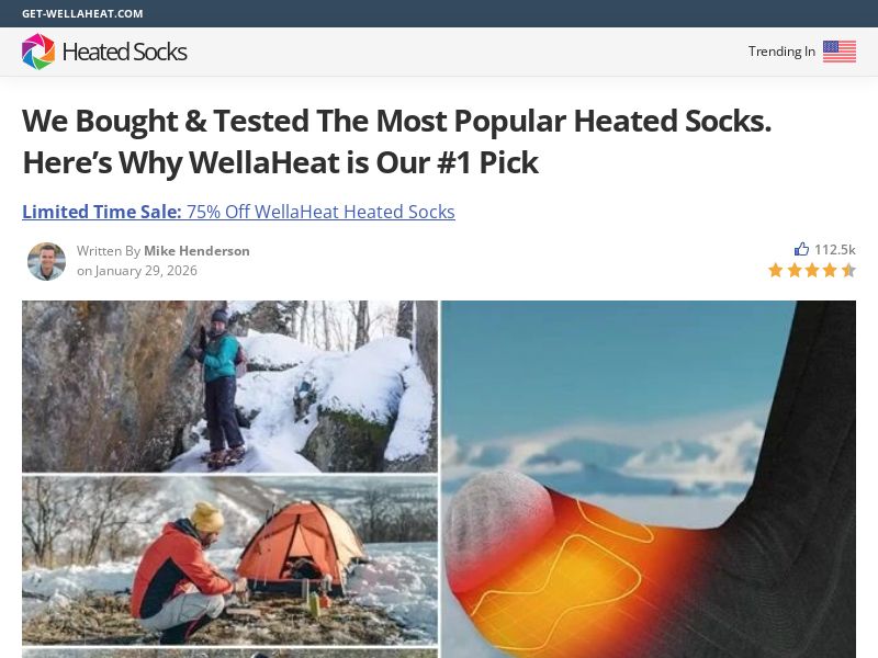 WellaHeat Heated Socks - Advertorial [INTL] (Social,Banner,Native,Push,SEO,Search,Brand Bidding) - CPA
