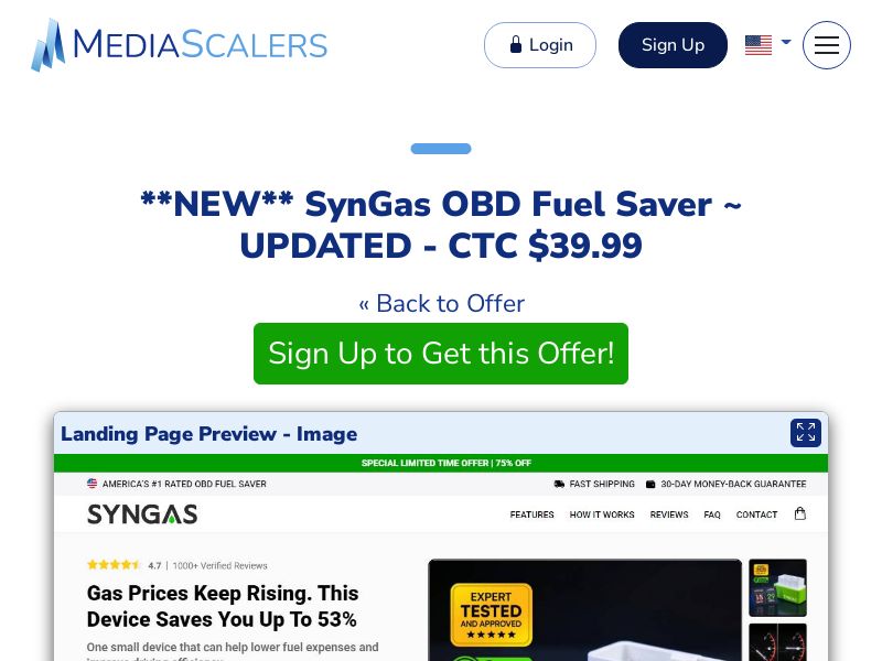 SynGas OBD Fuel Saver ~ UPDATED - CTC $39.99 {+Alt-Landers, DTC} (Event Tracking) [US, DE, CA, AU, UK, FR, IL, +232 More]