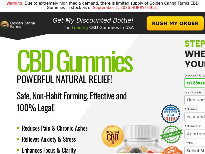 US - Golden Canna Farm CBD + Partials - CPS