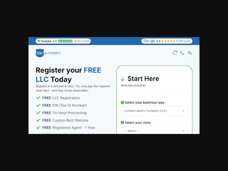 Inc Authority - Free Business LLC - CPS (US)