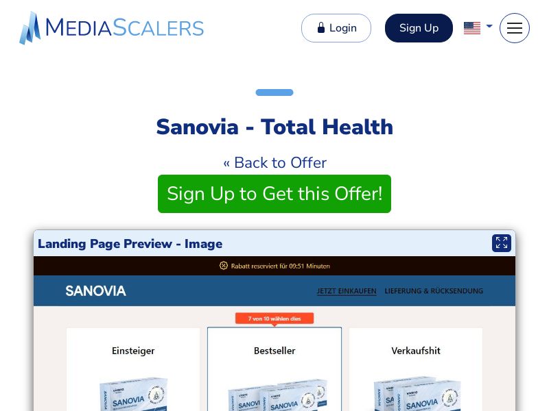 Sanovia - Total Health {+DTC} (Event Tracking) [DE, CH]