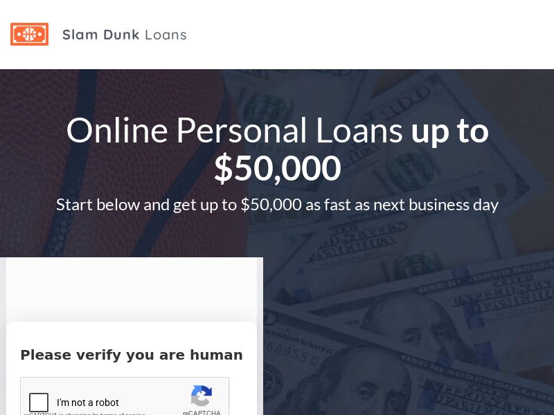 Slam Dunk Loans - Loans up to $50k - CPL | US