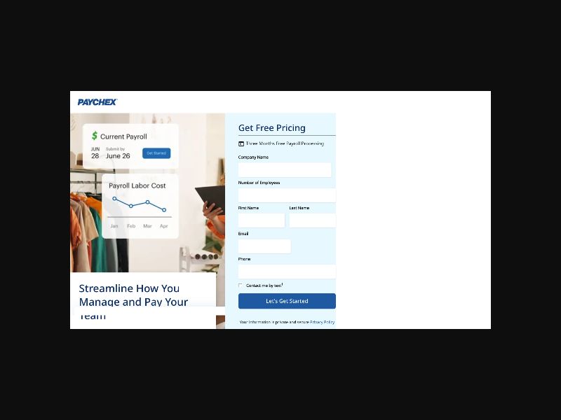 Paychex - HR and Payroll Services - CPL (US) {Social, Content, Prelanders Only}