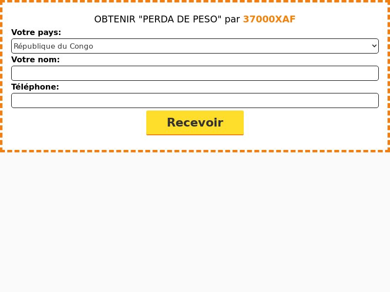 PERDA DE PESO (BZV) - WEIGHT LOSS TREATMENT