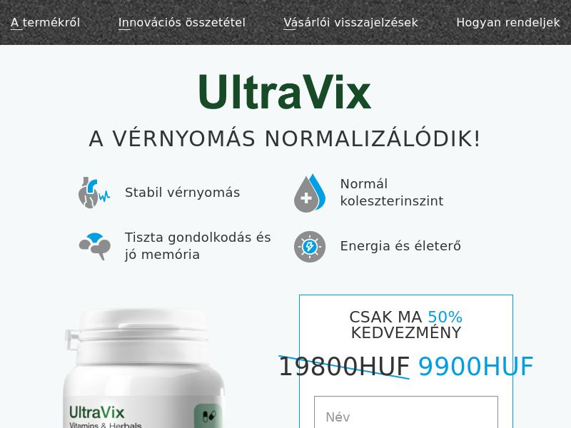 Ultravix HU/RO - PRESSURE STABILIZING PRODUCT HOLD