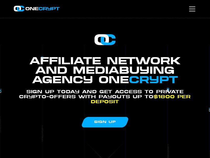 OneCrypt Affiliate Network - Crypto / Financial