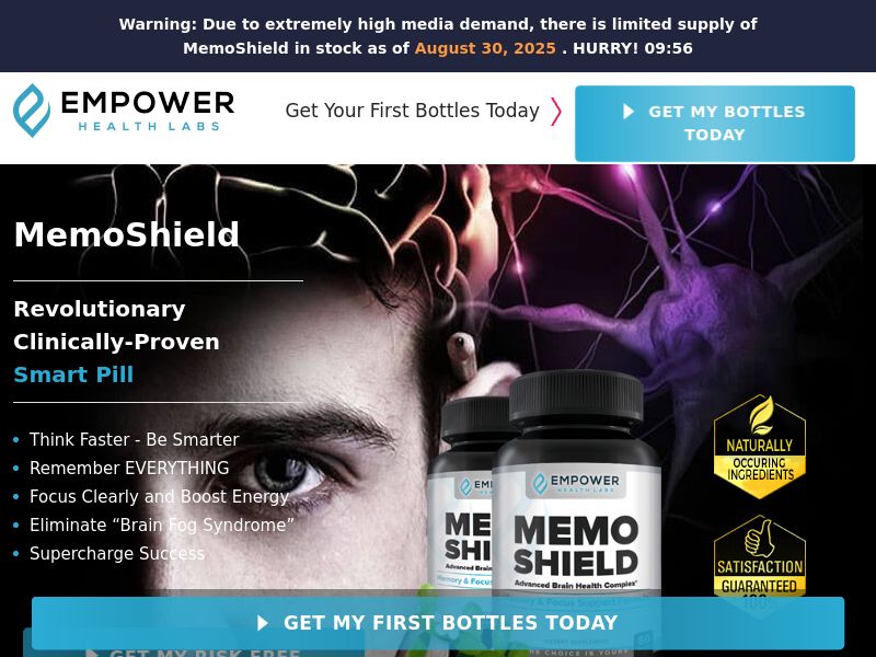 ! NEW OFFER - MemoShield - DTC [US,CA] (Banner,Native,Social,Search,SEO,PPC,Push,Brand Bidding,Shopping) - CPA