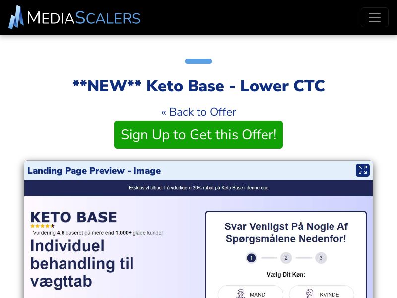 Keto Base - Lower CTC {+Quiz, DTC} (Event Tracking) [DK]