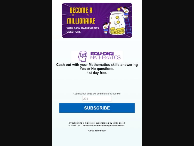 [MOB] Edu-Digi Mathematic /NG [MTN] PIN