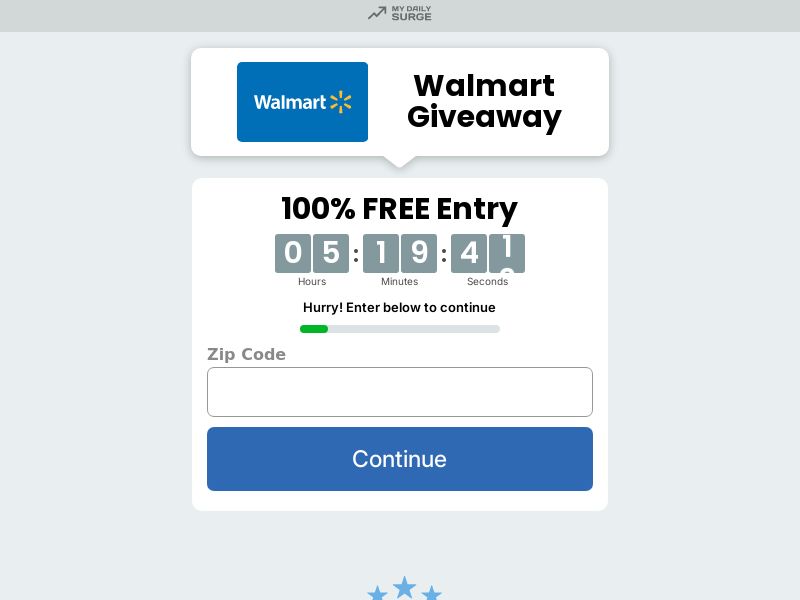 MyAmericanPrizes - Walmart $1000 Gift Card (SOI) United States