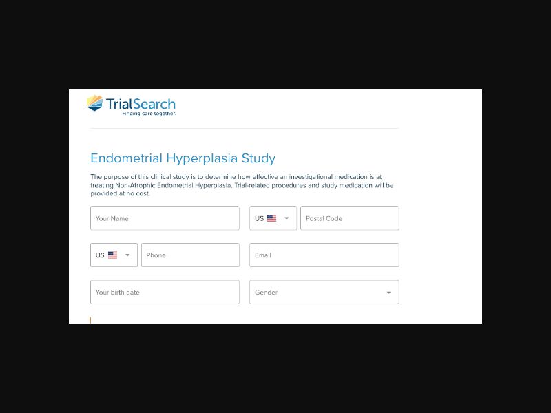 Clinical Trial Search - Endometrial Hyperplasia - Clinical Study (US) {Ages 18+}