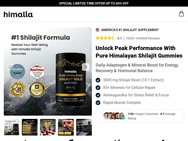 ! NEW OFFER - Himalla Shilajit Gummies - DTC [INTL] (Social,Banner,Native,Push,SEO,Search,Brand Bidding) - CPA