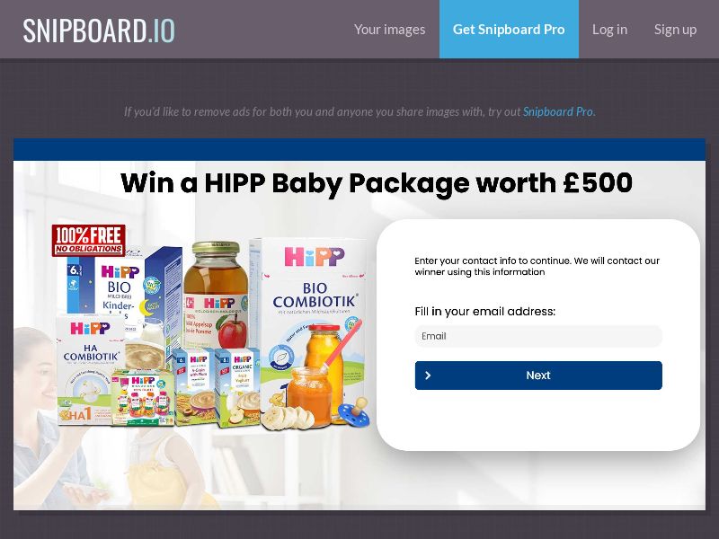 YouSweeps - Win £500 HIPP Baby Package UK - SOI