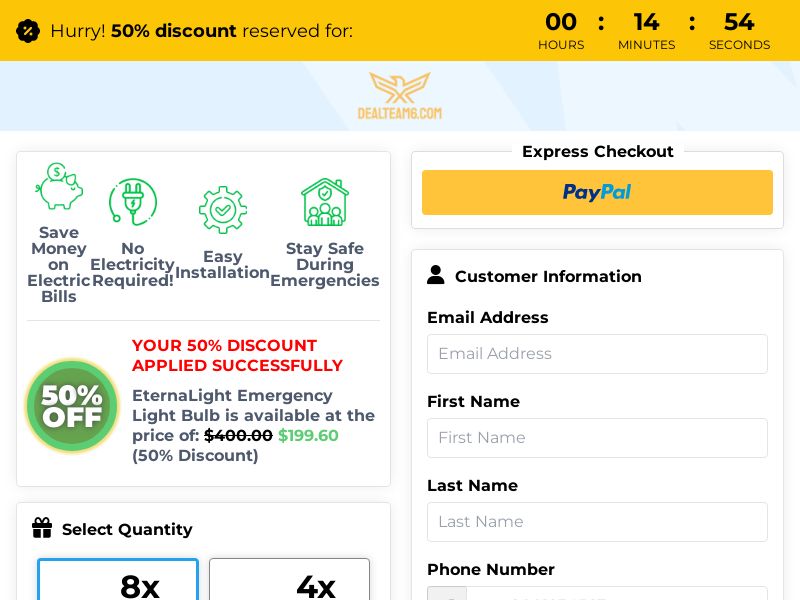 EternaLight - DTC [US] (Email,Native,Social,Banner,Search,SEO) - CPA {No BrandBidding}