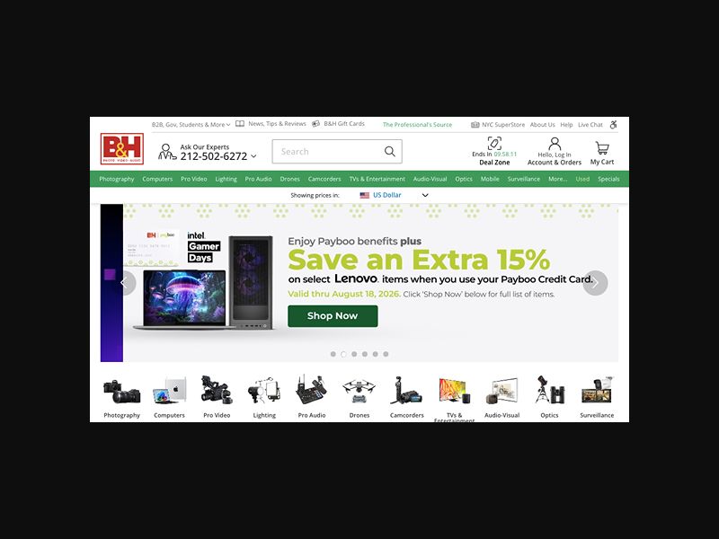 B&H - Electronics - Revshare (US) {Content Only}