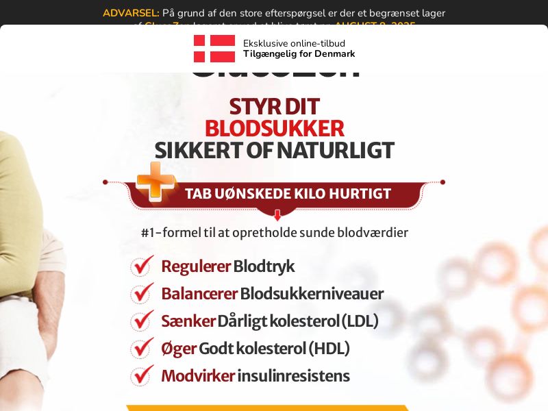 ! NEW OFFER - GlucoZen Blood Sugar - DTC [DK] (Social,Banner,Native,Push,SEO,Search,Brand Bidding) - CPA 