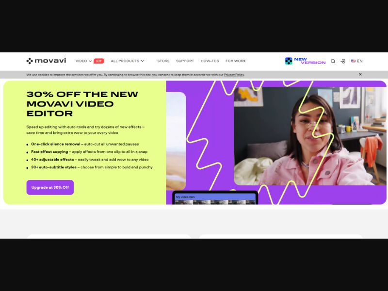 [WEB+MAC] Movavi Video Editor 2026 promo – 30% Off /International Revshare 24% ★Top