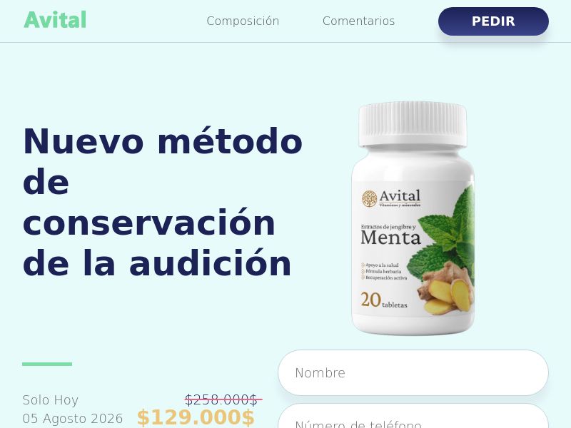 AVITAL 129000 cop CO - HEARING HEALTH CAPS