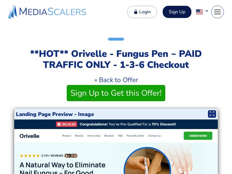 Orivelle - Fungus Pen ~ PAID TRAFFIC ONLY - 1-3-6 Checkout {+Advertorial, DTC, Multi-Lang, Alt-Landers} (Event Tracking) [US, DE, CA, AU, UK, FR, IL, +232 More]