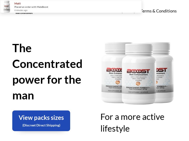 Male Booster ED [US] (Email,Social,Banner,Native,Push,SEO,Search,Brand Bidding) - CPA